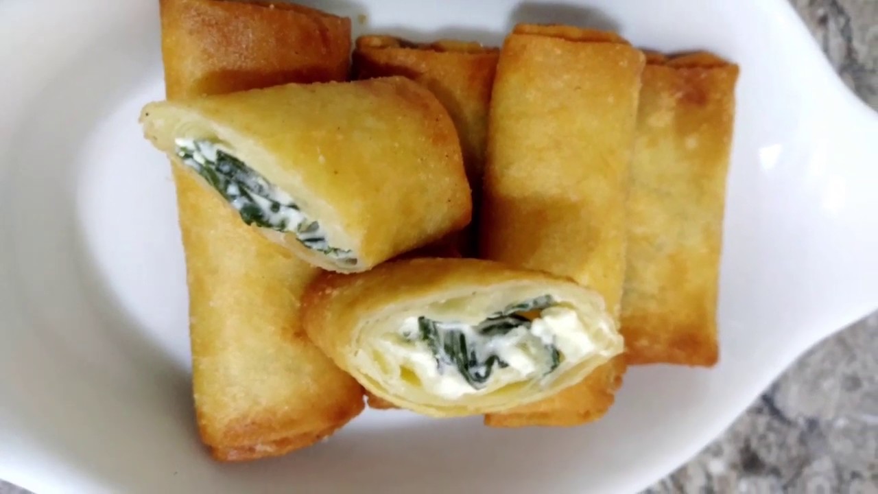 سيكار بالسبانخ و الجبن Nems au épinards et au fromage