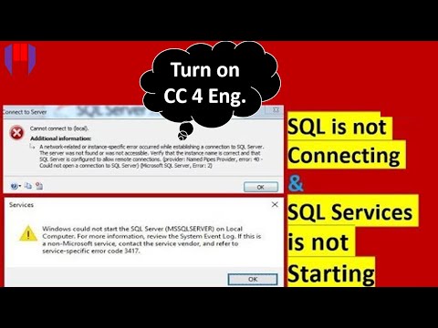 Sql is not Connecting and could not start SQL Services