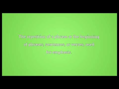 Anaphora Meaning