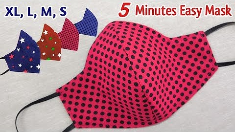 ALL SIZES - Face Mask Sewing Tutorial | It Only takes 5 Minute to Sew a Best Perfect Fit Mask