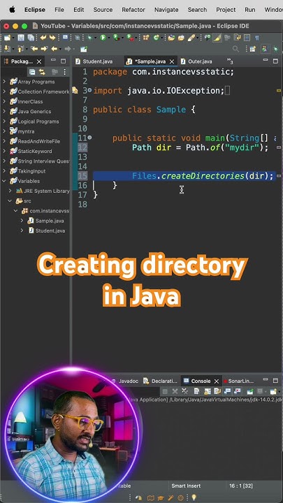 How to create a directory in Java #javatutorial #coding - YouTube