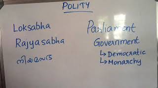 Polity - Basic concepts - Rajyasabha,Loksabha,Niyamasabha for beginners