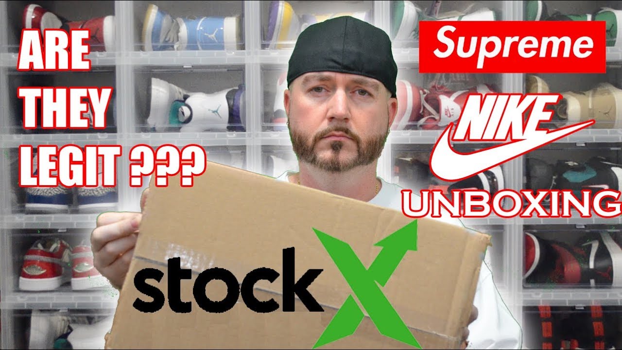 STOCK X ARE LEGIT SUPREME x NIKE UNBOXING !!! - YouTube
