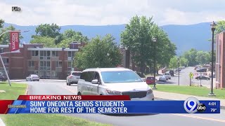 SUNY Oneonta sends students home for rest of the semester