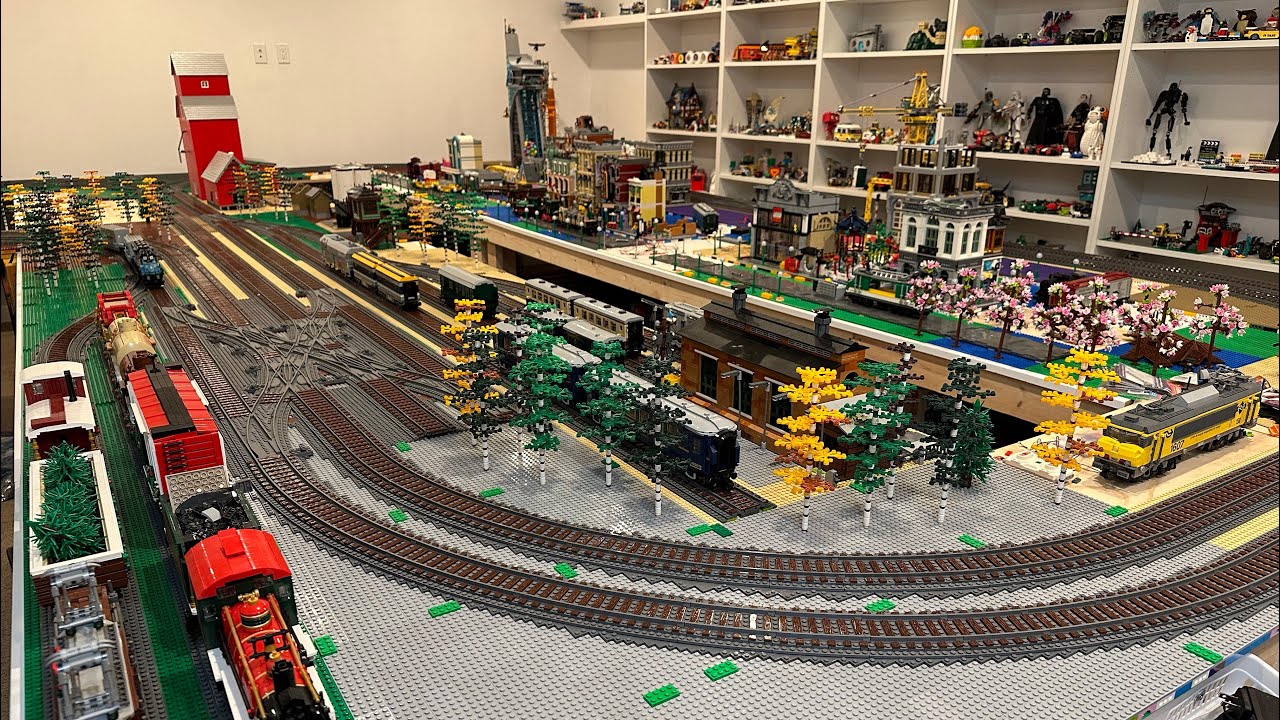 LEGO Trains - Layout Back Together And Running Trains - YouTube
