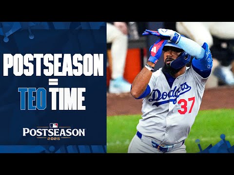Teoscar Hernández has been on a TEAR for the Dodgers in the Postseason 🔥 (4 HR, 10 RBI in 8 games!)