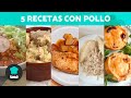 5 RECETAS con POLLO Fáciles y Rápidas 🍗 ¡Deliciosas y Sencillas!