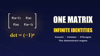 One Fibonacci Matrix Generates Infinite Identities — Cassini, Catalan, d'Ocagne