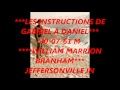 Les instructions de gabriel  daniel