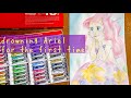 watercolor : Ariel in The Little Mermaid 透明水彩で描くアリエル 아리엘♡투명 수채화