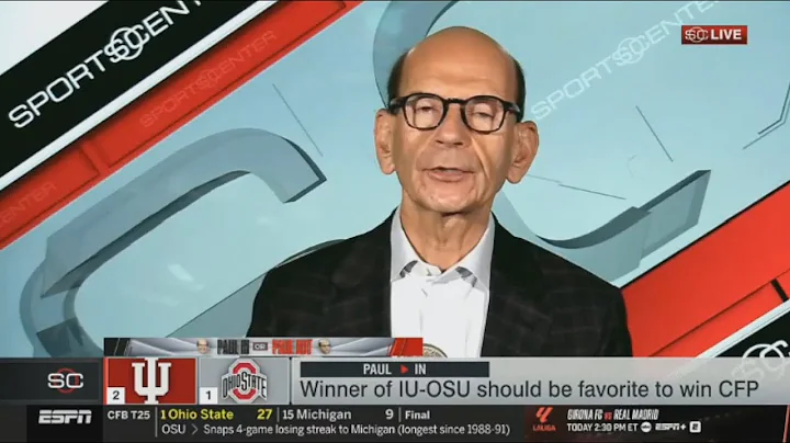 ESPN SC | "Buckeyes should be favorite to win CFP" - Paul Finebaum on Ohio State CRUSH Michigan 27-9