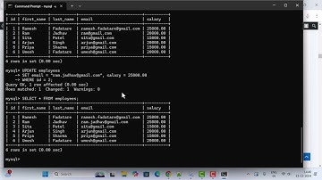 Learn SQL with MySQL Database | UPDATE Statement – Modify Existing Records in a Table using CLI