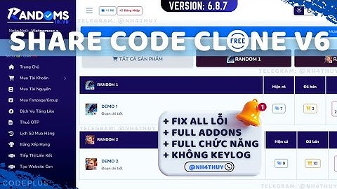 Share Code Clone V6 Full Chức Năng Mới Nhất | Hướng Dẫn Cài Đặt Lên Hosting | Không Keylog, Fix Lỗi