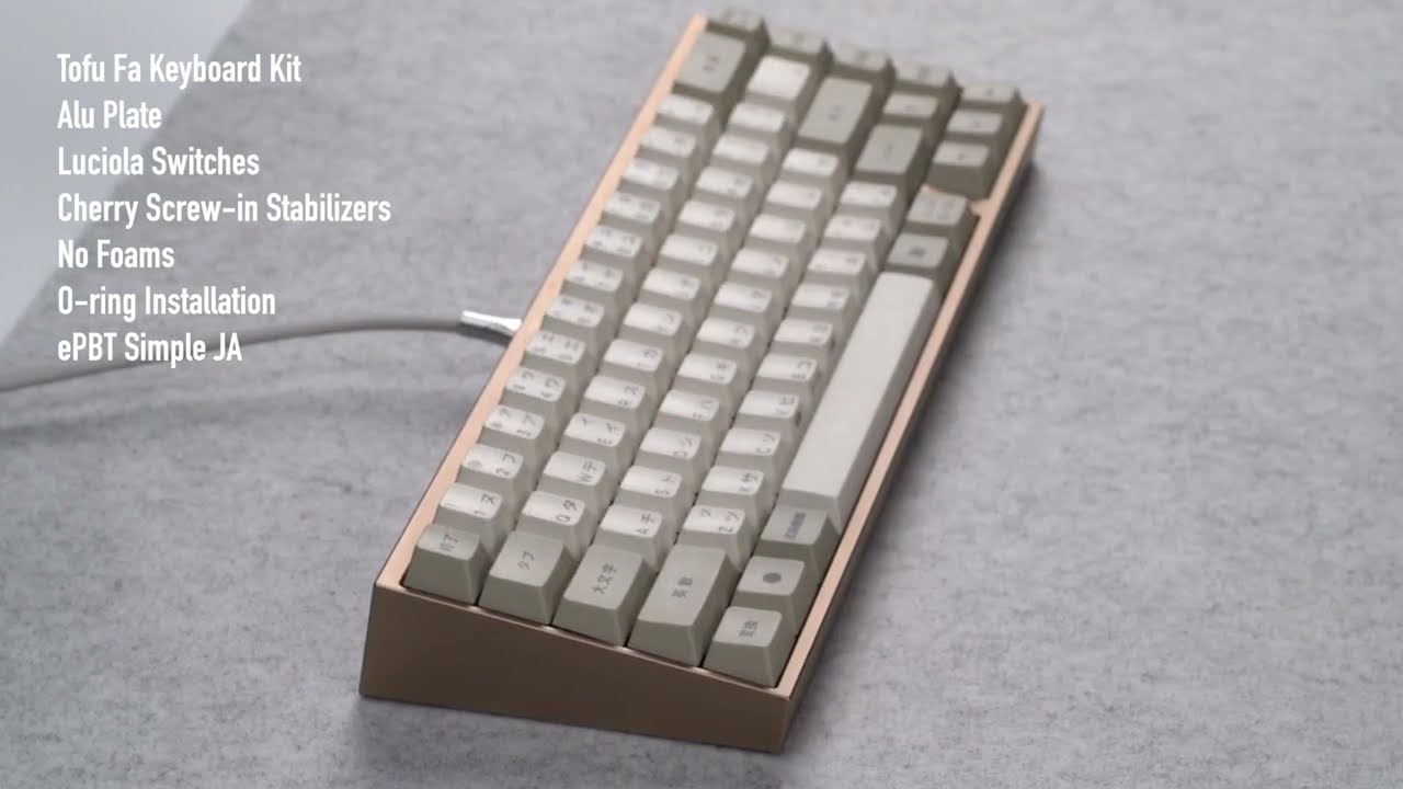 TOFU FA、65%、Oリングマウント、Aluプレート