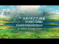 1 hour studio ghibli piano collection in howls flower field with meadow sounds