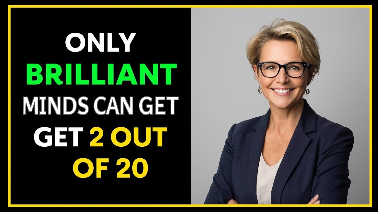 ONLY BRILLIANT MINDS CAN GET 2 OUT OF 20 🍀 🍀