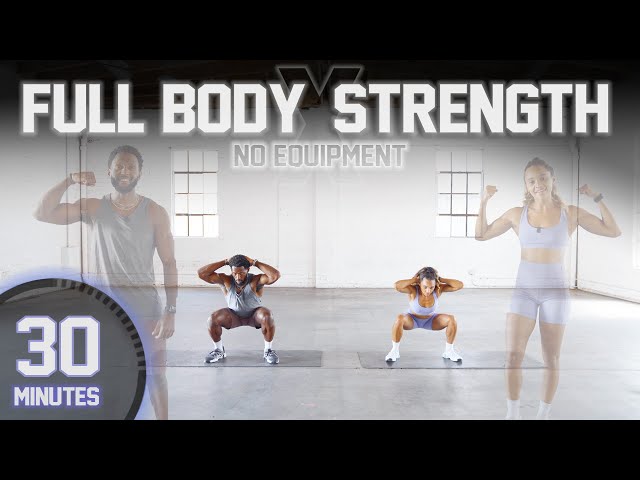 30 Minute Full Body Strength Workout [No Equipment + Modifications]