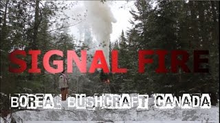 SURVIVAL SMOKE SIGNAL FIRE !!! A bad one and a good one!