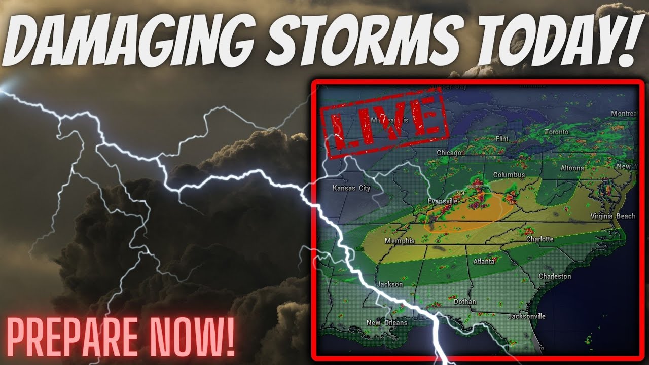 🔴BREAKING - Wind Damage, Tornadoes & Large Hail Expected Today! Here's ...
