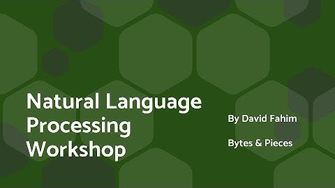 Intro to Natural Language Processing Python Workshop (Part 1)
