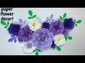 PAPER FLOWER DECOR | HOW TO MAKE PAPER FLOWER TEMPLATES, PAPER LEAVES AND FLOWER CENTER