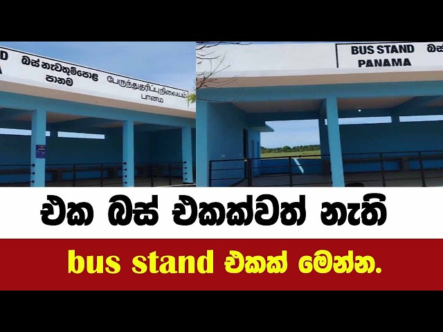 එක බස් එකක්වත් නැති bus stand එකක් මෙන්න.