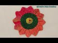 Sunflower 🌻 Doormate/पुरानी साड़ियों से बनाएं सूरजमुखी के फूल की डिजाइन वाला पायदान/Rangoli paydan.