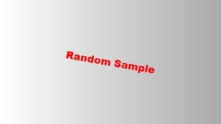 Random Samples