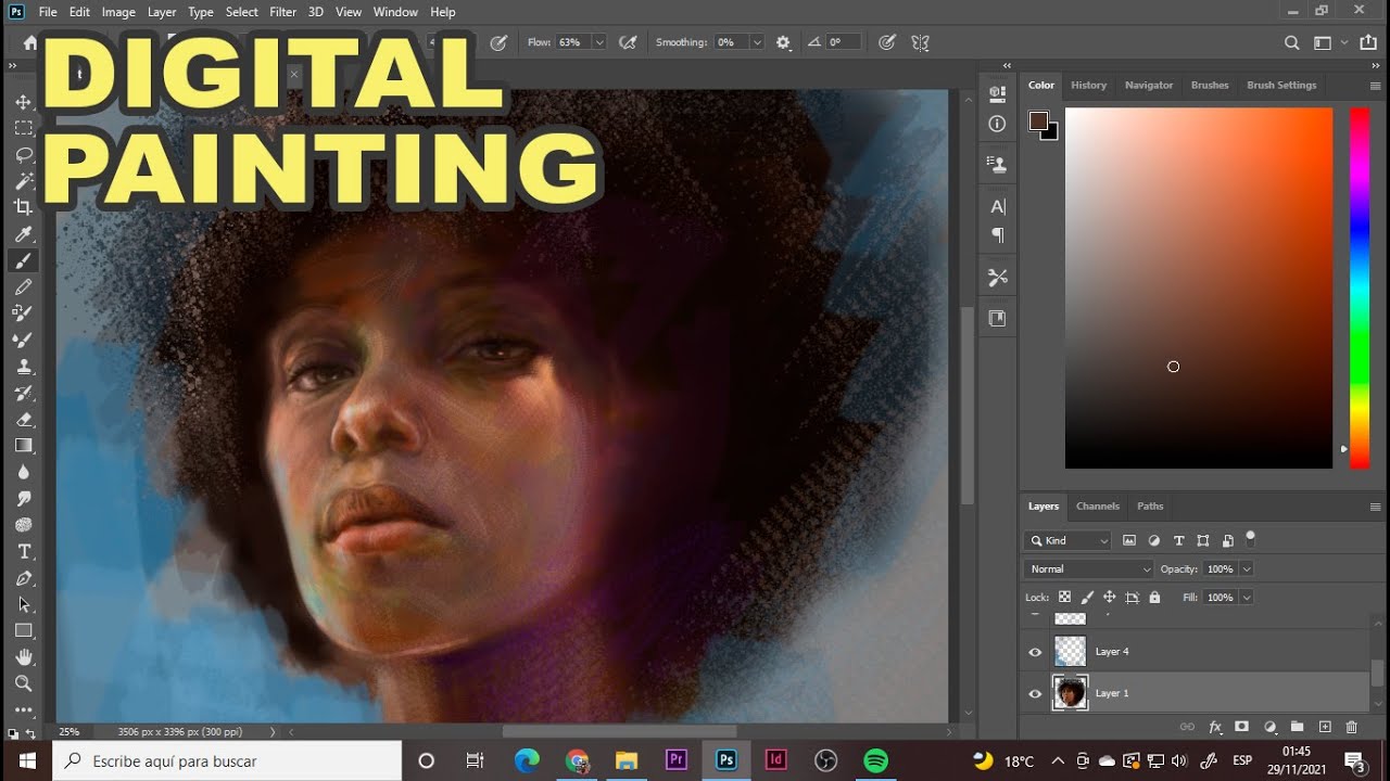 Live digital painting practice - YouTube