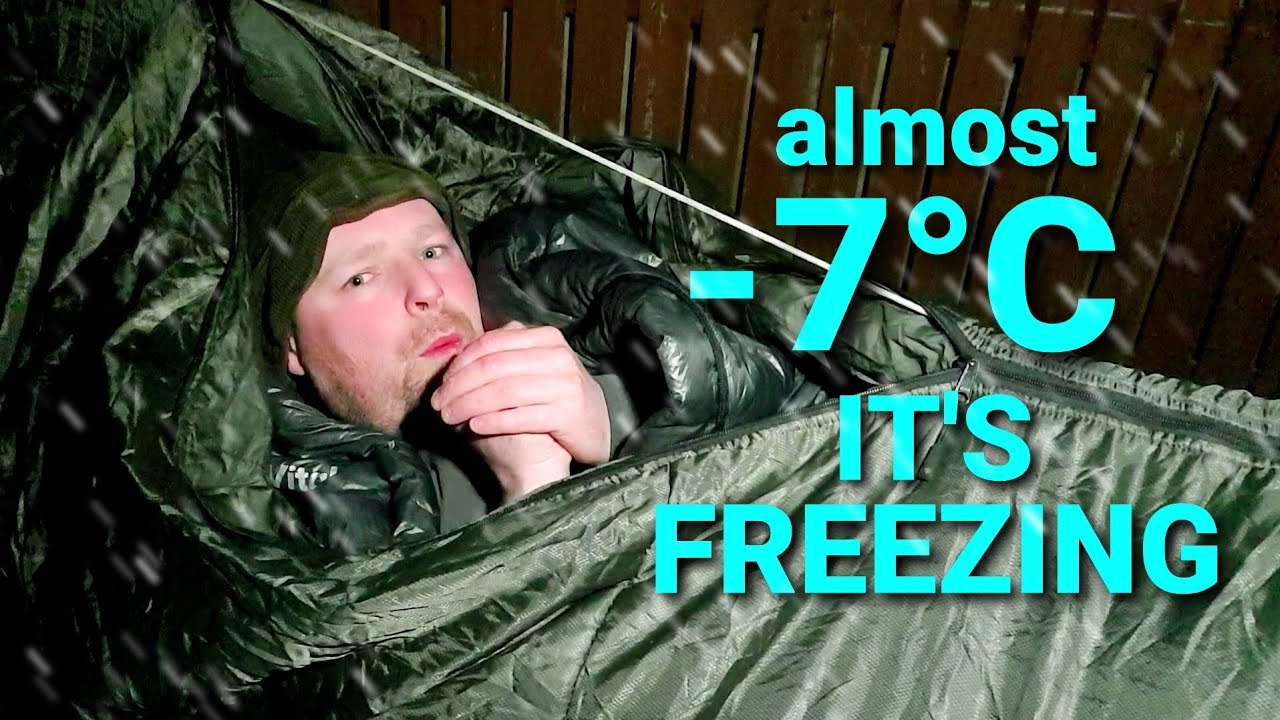 hammock camping in freezing temperatures beast from the East 2