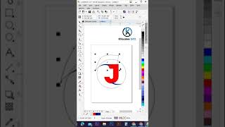 J Letter Logo Design In CorelDraw | Graphic Design Tips #shorts #logo #graphicdesign #coreldraw screenshot 2