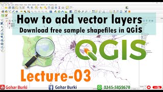 how to add vector layers || How to download shapefiles in Qgis || Qgis for beginners