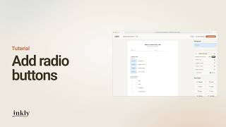 How to Add Radio Buttons to a PDF for eSignature | Inkly Tutorial
