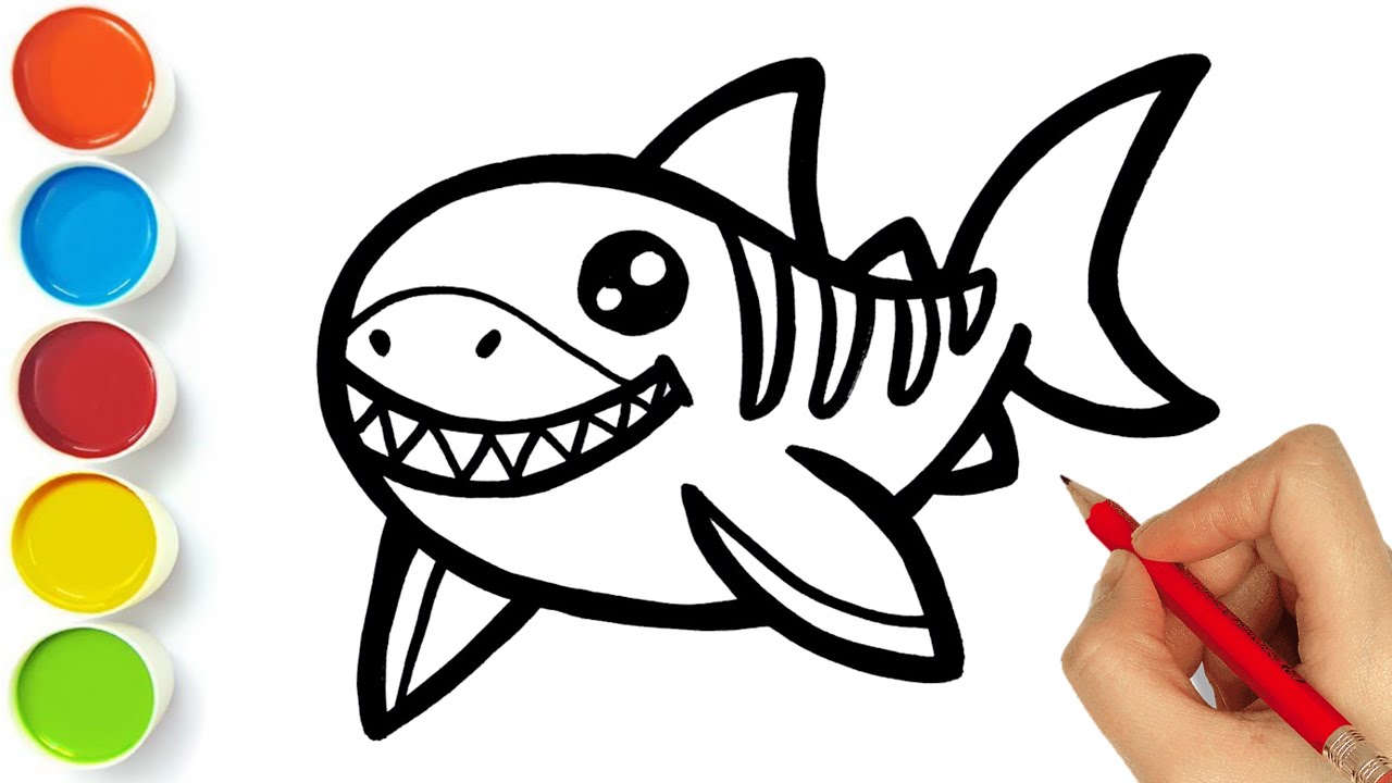 How To Draw A Shark Step By Step 🦈 Shark Drawing Easy