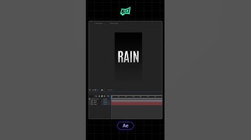 Creating a Rain Effect in After Effects #aftereffects #motiongraphics #kinetictype