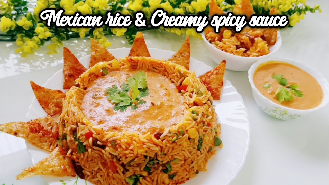 Jain Mexican Rice With Cheese Sauce | मैक्सिकन राइस | Mexican rice with creamy cheesy sauce