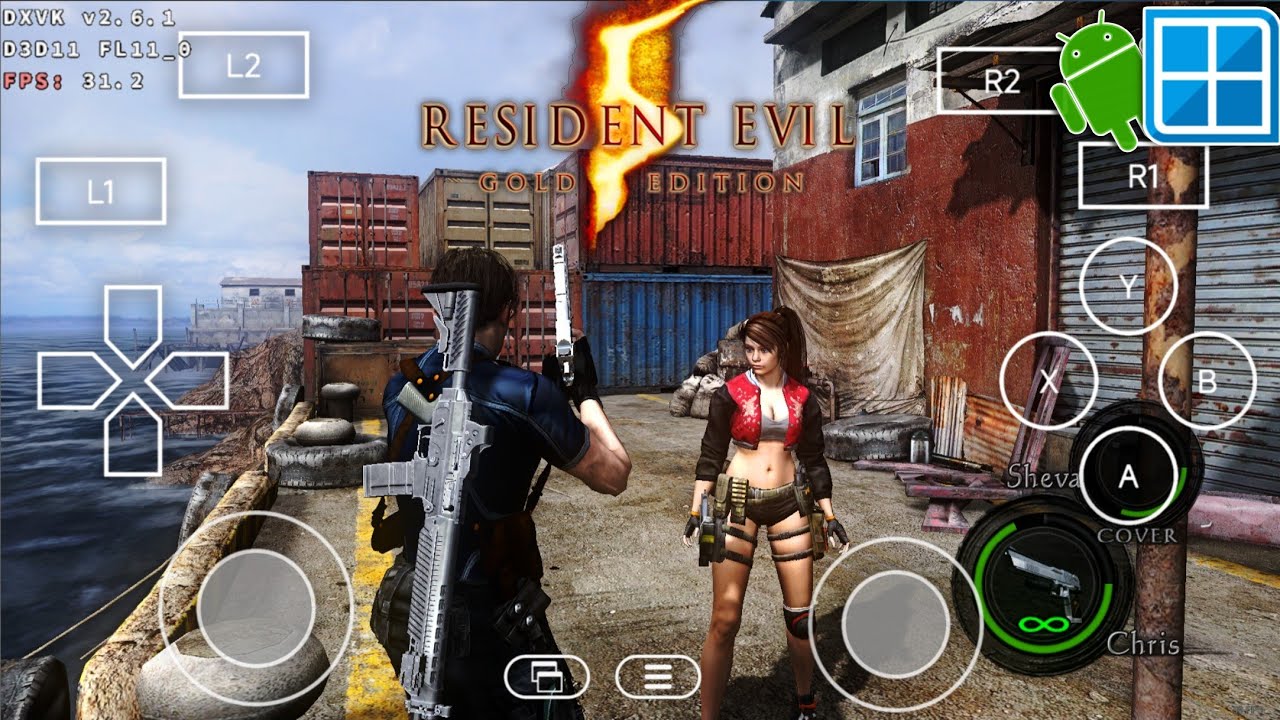 Resident Evil 5 Gold Edition Di ANDROID - Winlator 10 (Final) Mod ENB Graphics & Savedata