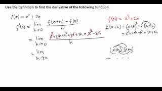 Calculs I: derivative of x^2+2x using definition