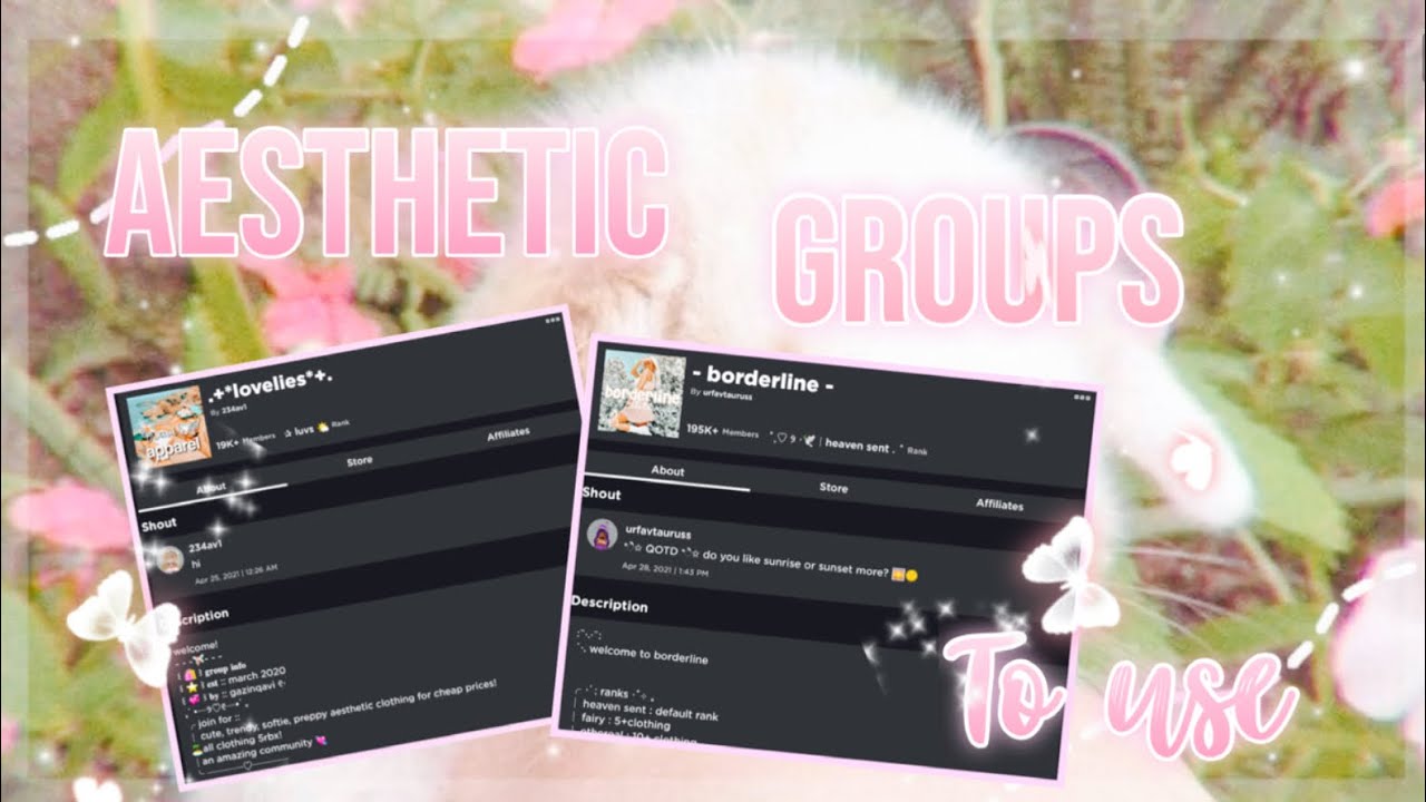 AESTHETIC GROUPS TO USE FOR YOUR ROBLOX AVATAR YouTube 
