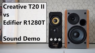Edifier R1280T Vs Creative T20 Series Ii Sound Demo