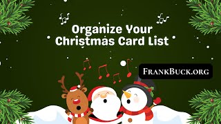 Organize Your Holiday Card List A Simple Excel Solution