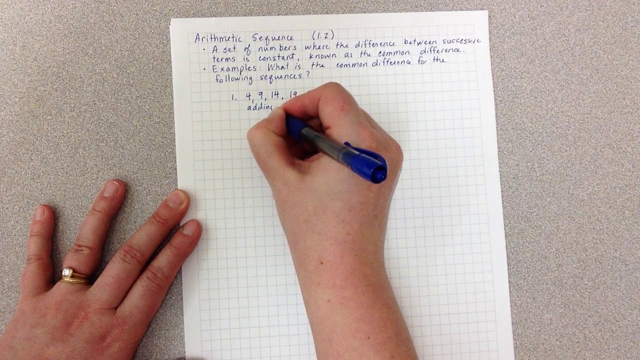 Math 1 - Module 1.2 Arithmetic Sequences - YouTube