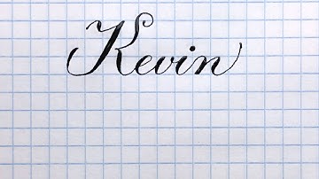 How to write the name Kevin in beautiful handwriting.