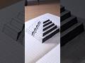 3D Pyramid Drawing on Paper | Optical Illusion Art #shorts