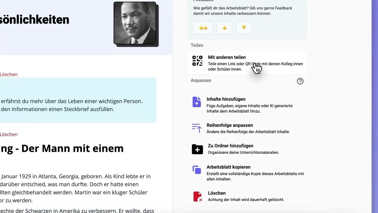 to teach x fobizz: Inhalte im Klassenraum teilen