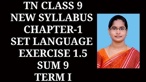 9th std maths chapter-1 Set language | Exercise 1.5 (9th sum)| Samacheer year 2020-2021