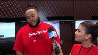 Giselle Espinales Sports - Outtakes with Dolphins OL Robert Hunt