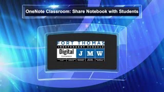 OneNote Classroom: Share Notebook