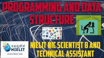 Programming and data structure of NIELIT NIC SCIENTIST B by study table