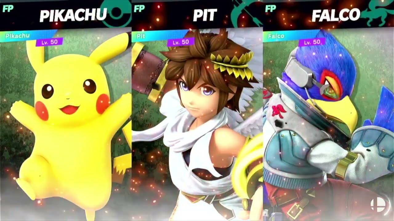 Super Smash Bros Ultimate Amiibo Fights 11pm Finals Pikachu vs Pit vs Falco